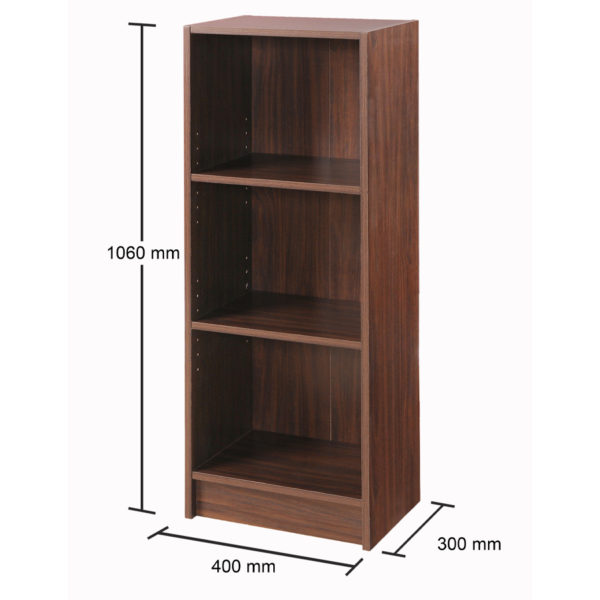 Colbrook Walnut Medium Narrow Bookcase | Walnut | Self Assembly