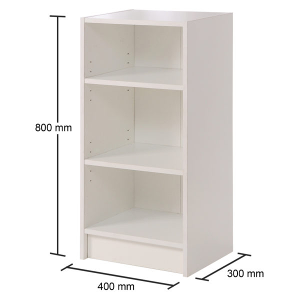 Colbrook White Small Narrow Bookcase | White | Self Assembly
