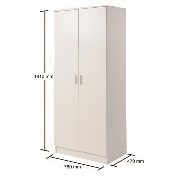 Shevington 2 Door Wardrobe | White | Self Assembly