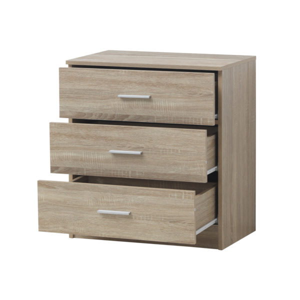 Shevington 3 Drawer Chest | Sonoma Oak | Self Assembly