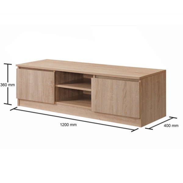 Colbrook Oak 120cm TV Cabinet | Sonoma Oak | Self Assembly