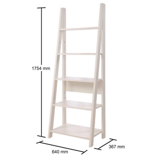Orrell Ladder Bookcase | White | Self Assembly