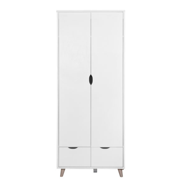 Pemberton 2 Door Wardrobe with 2 Drawers | White | Self Assembly