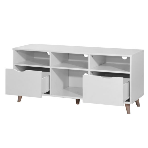 Pemberton TV Cabinet with 2 Drawers | White | Self Assembly