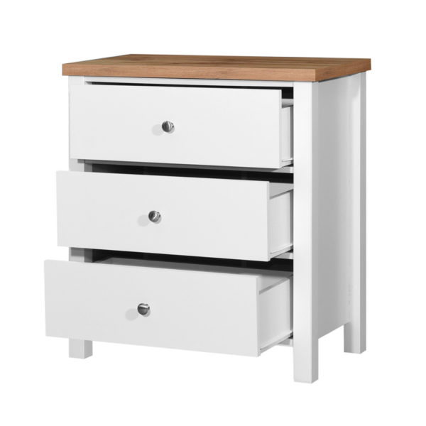 Glastonbury 3 Drawer Chest |  White | Self Assembly