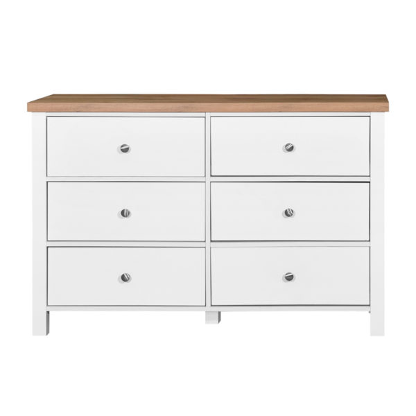 Glastonbury 6 Drawer Chest | White | Self Assembly