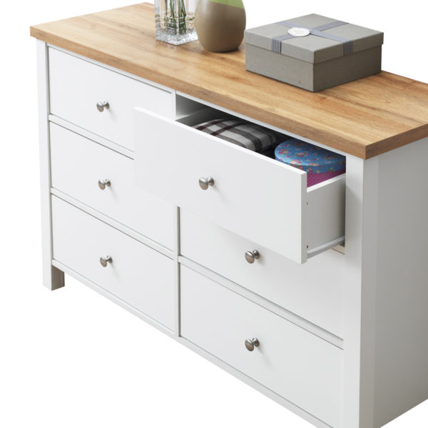Glastonbury 6 Drawer Chest | White | Self Assembly