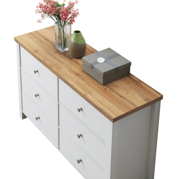 Glastonbury 6 Drawer Chest | White | Self Assembly