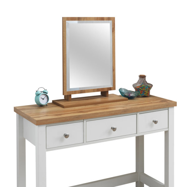 Glastonbury Dressing Table with 3 Drawers | White | Self Assembly