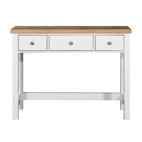 Glastonbury Dressing Table with 3 Drawers | White | Self Assembly