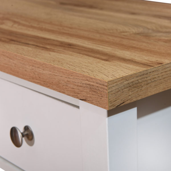 Glastonbury Dressing Table with 3 Drawers | White | Self Assembly