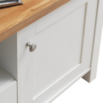 Glastonbury White 2 Door 1 Drawer TV Cabinet 150cm