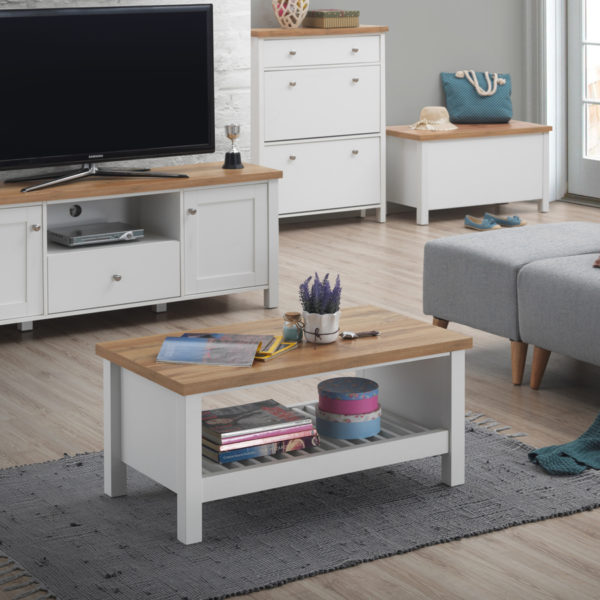 Glastonbury Coffee Table | White | Self Assembly