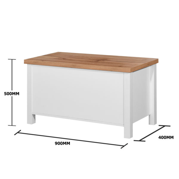 Glastonbury Blanket Box | White | Self Assembly