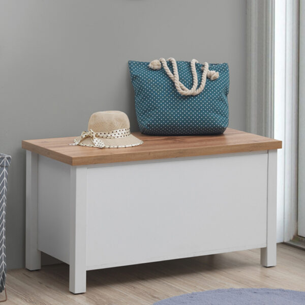 Glastonbury Blanket Box | White | Self Assembly