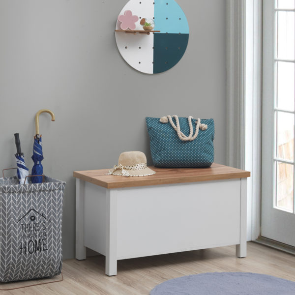 Glastonbury Blanket Box | White | Self Assembly