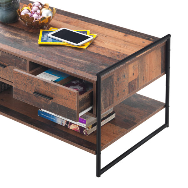 Ashford Coffee Table with 3 Drawers | Oak | Self Assembly