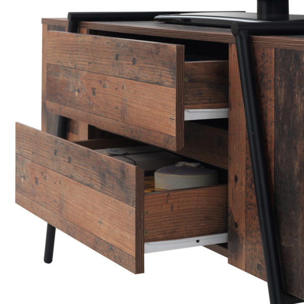 Ashford TV Cabinet with 2 Drawers | Oak | Self Assembly