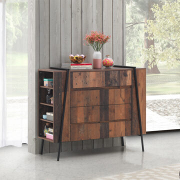 Ashford 4 Drawer Chest | Oak Finish