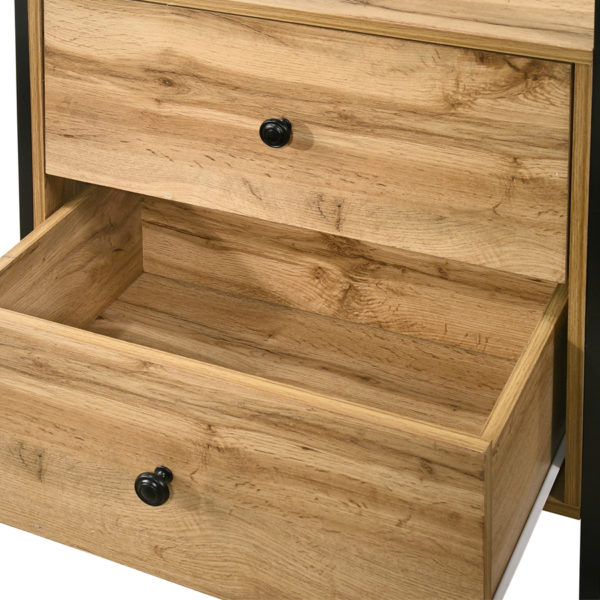 Mersey Open Wardrobe with 2 Drawers | Oak | Self Assembly | Clearance
