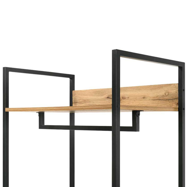 Mersey Open Wardrobe with 4 Shelves | Oak | Self Assembly
