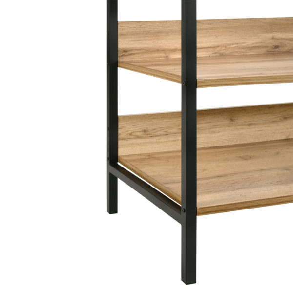 Mersey Open Wardrobe with 4 Shelves | Oak | Self Assembly