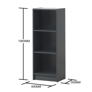 Colbrook Dark Grey Medium Narrow Bookcase