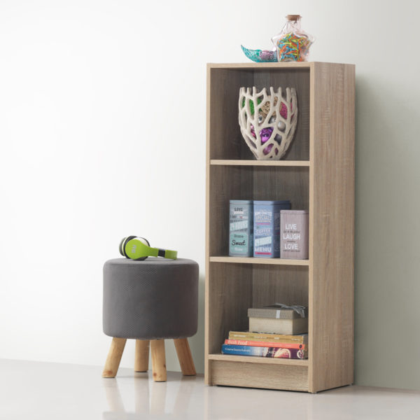 Colbrook Oak Medium Narrow Bookcase | Oak | Self Assembly