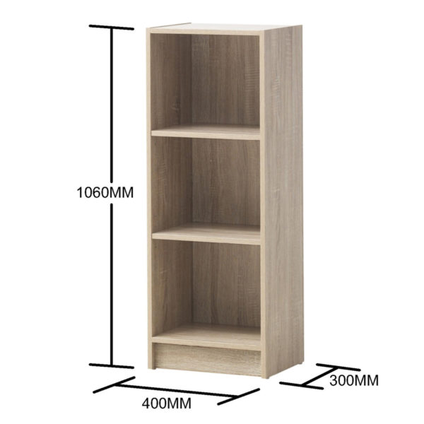 Colbrook Oak Medium Narrow Bookcase | Oak | Self Assembly