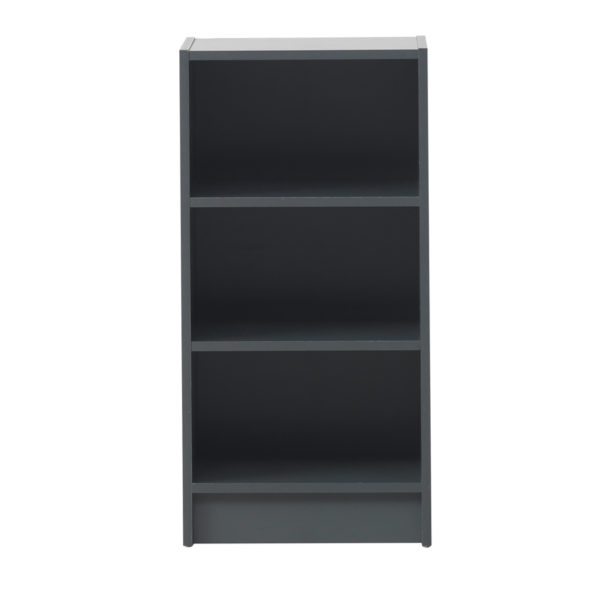 Colbrook Grey Small Narrow Bookcase | Dark Grey | Self Assembly