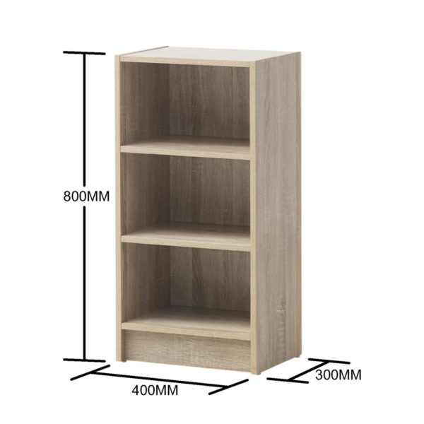 Colbrook Oak Small Narrow Bookcase | Oak | Self Assembly