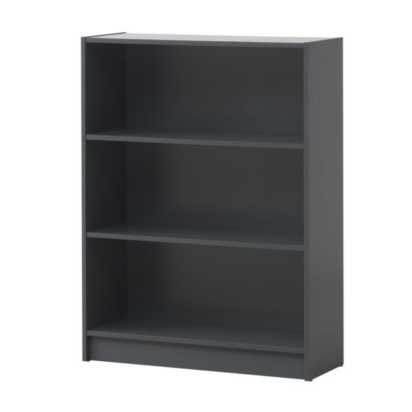 Colbrook Grey Low Wide Bookcase | Dark Grey | Self Assembly