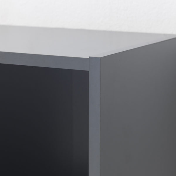 Colbrook Grey Low Wide Bookcase | Dark Grey | Self Assembly