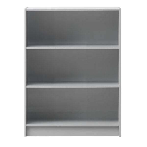 Colbrook Grey Low Wide Bookcase | Grey | Self Assembly