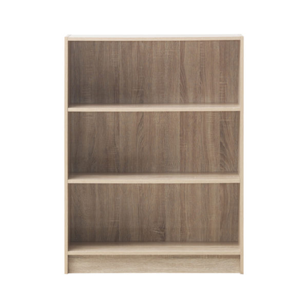 Colbrook Oak Low Wide Bookcase | Light Oak | Self Assembly
