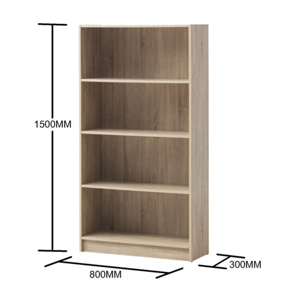 Colbrook Oak Tall Bookcase | Oak | Self Assembly