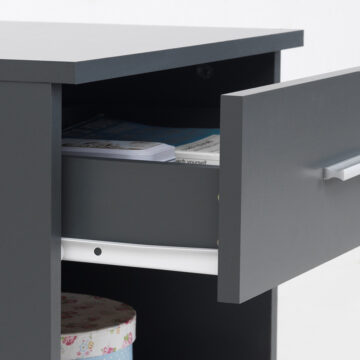 Shevington Dark Grey 1 Drawer Nightstand