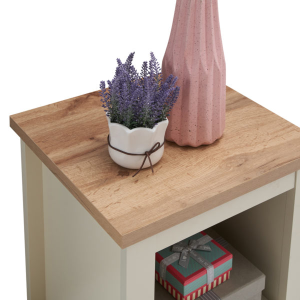 Leigh Cream Lamp Side Table | Cream | Self Assembly | Clearance