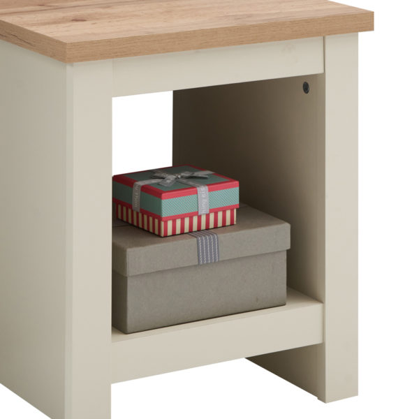 Leigh Cream Lamp Side Table | Cream | Self Assembly | Clearance