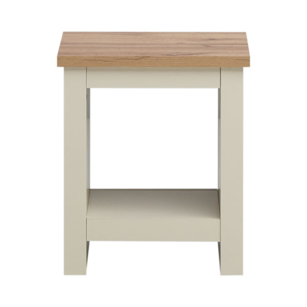 Leigh Cream Lamp Side Table | Cream | Self Assembly | Clearance