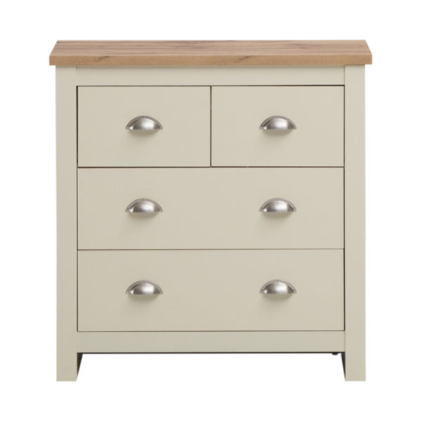 Leigh Cream Chest of 4 Drawers | Cream | Self Assembly