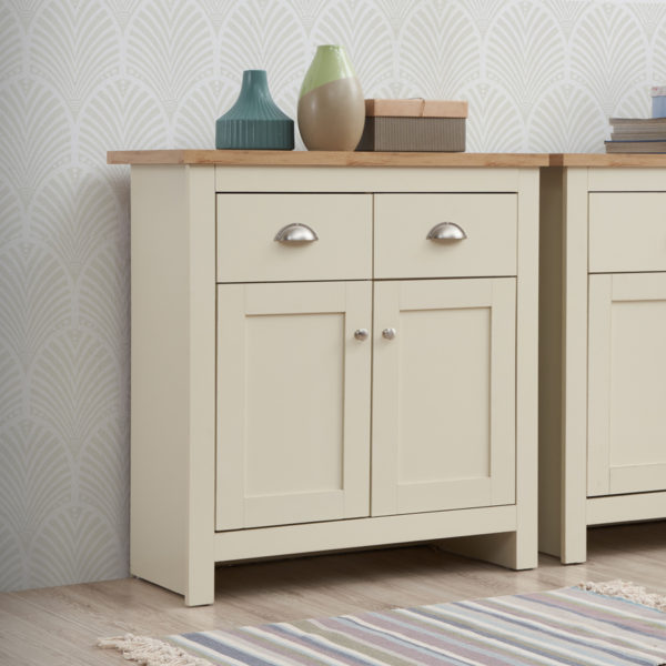 Leigh Cream Sideboard with 2 Doors & 2 Drawers | Cream | Self Assembly