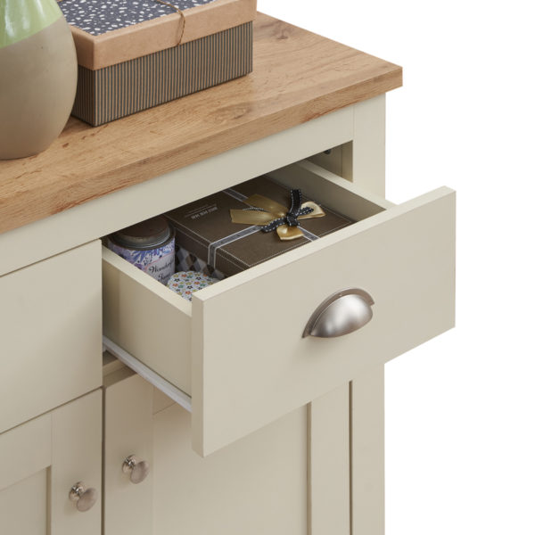 Leigh Cream Sideboard with 2 Doors & 2 Drawers | Cream | Self Assembly