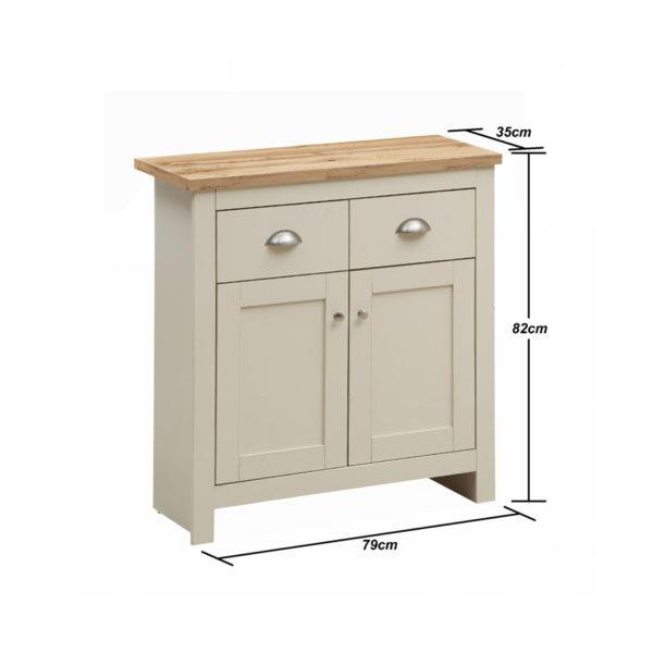 Leigh Cream Sideboard with 2 Doors & 2 Drawers | Cream | Self Assembly