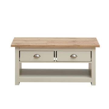 Leigh Cream 2 Drawer Coffee Table | Cream