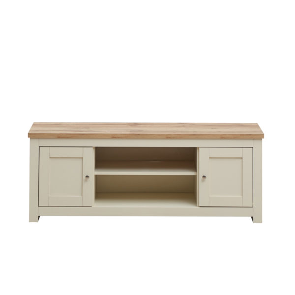 Leigh Cream TV Unit 2 DoorsÂ 1 Shelf | Cream | Self Assembly