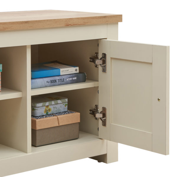 Leigh Cream TV Unit 2 DoorsÂ 1 Shelf | Cream | Self Assembly