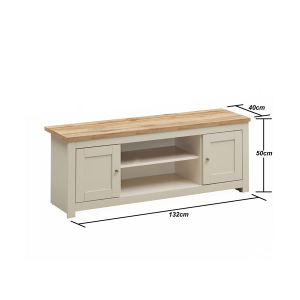 Leigh Cream TV Unit 2 DoorsÂ 1 Shelf | Cream | Self Assembly