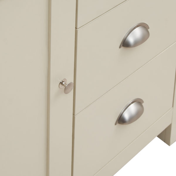 Leigh Cream Sideboard with 1 Door & 3 Drawers | Cream | Self Assembly