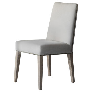 Bodmin Linen Grey Pair of Dining Chairs | Clearance